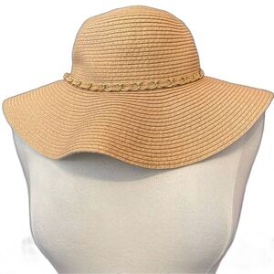 NATURAL Woven Straw Floppy Brimmed‎ Hat